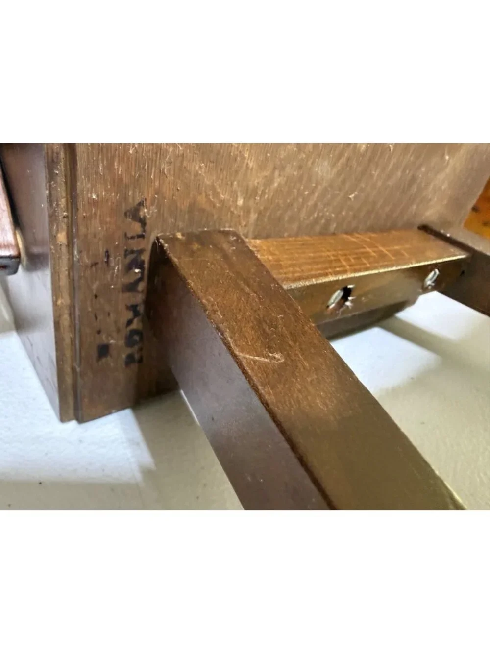 Vintage Wooden Accordion Sewing Box Romania Handle Tiered Cabinet Chest Wood Sto